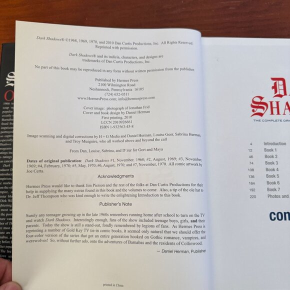 Dark Shadows The Complete Original Series Volume One Hardcover Book - Picture 3 of 3